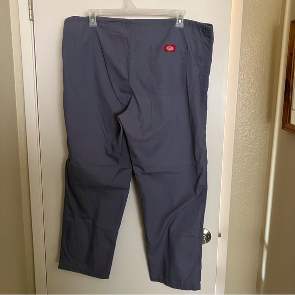 Dickies Drawstring Scrub Pants, Size L, Steel Gray - Picture 2 of 10